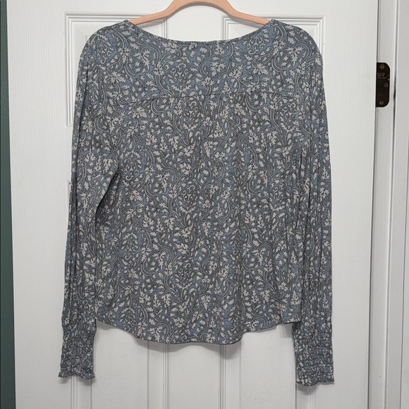 Lucky Brand Blue Paisley Blouse - Picture 5 of 6